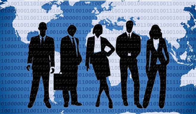 ビジネスマン 複数 シルエット