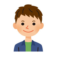 男性 青い服 顔アイコン