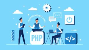 システムエンジニア 男性 3人 PHP パソコン