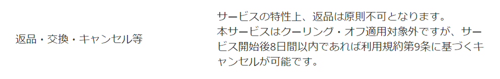クリプテック クーリングオフ