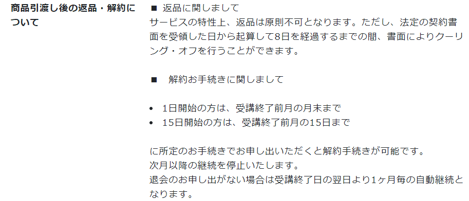 テックブースト キャンセル