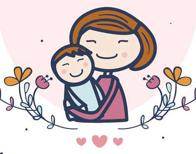 母親 子供 イラスト だっこ