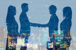 エージェント 握手 都会 夜