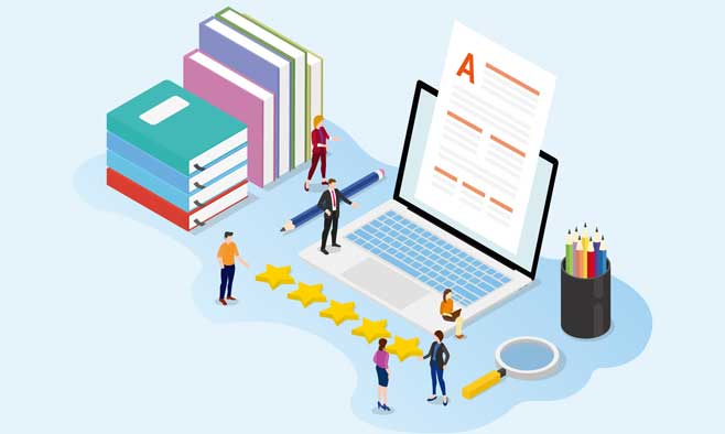 大きな本 大きなパソコン 人々