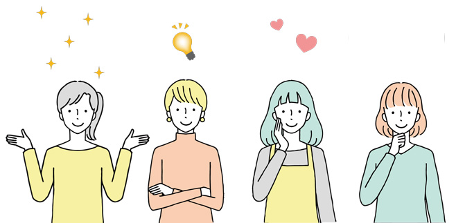女性 4人 イラスト