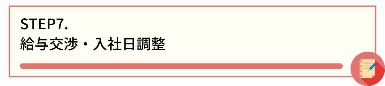 STEP7. 給与交渉・入社日調整